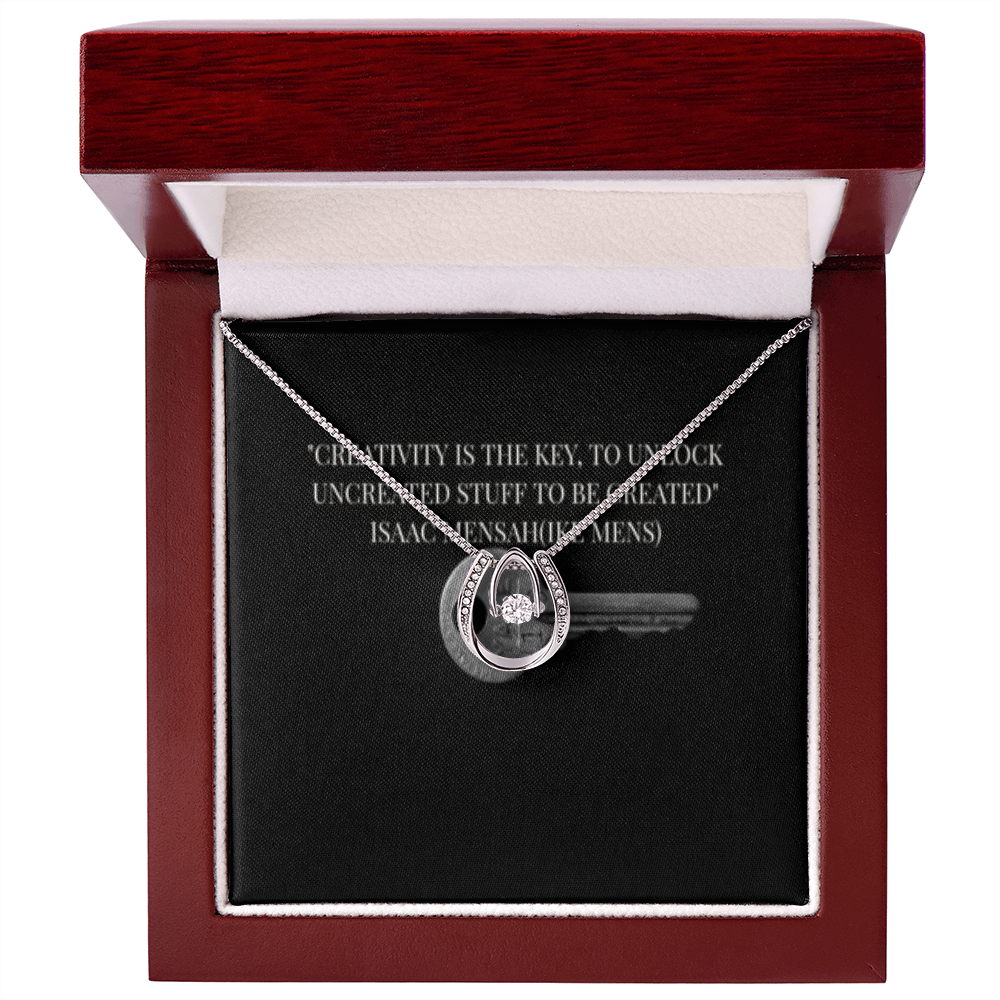 IKE MENS QUOTE LUCKY IN LOVE NECKLACE