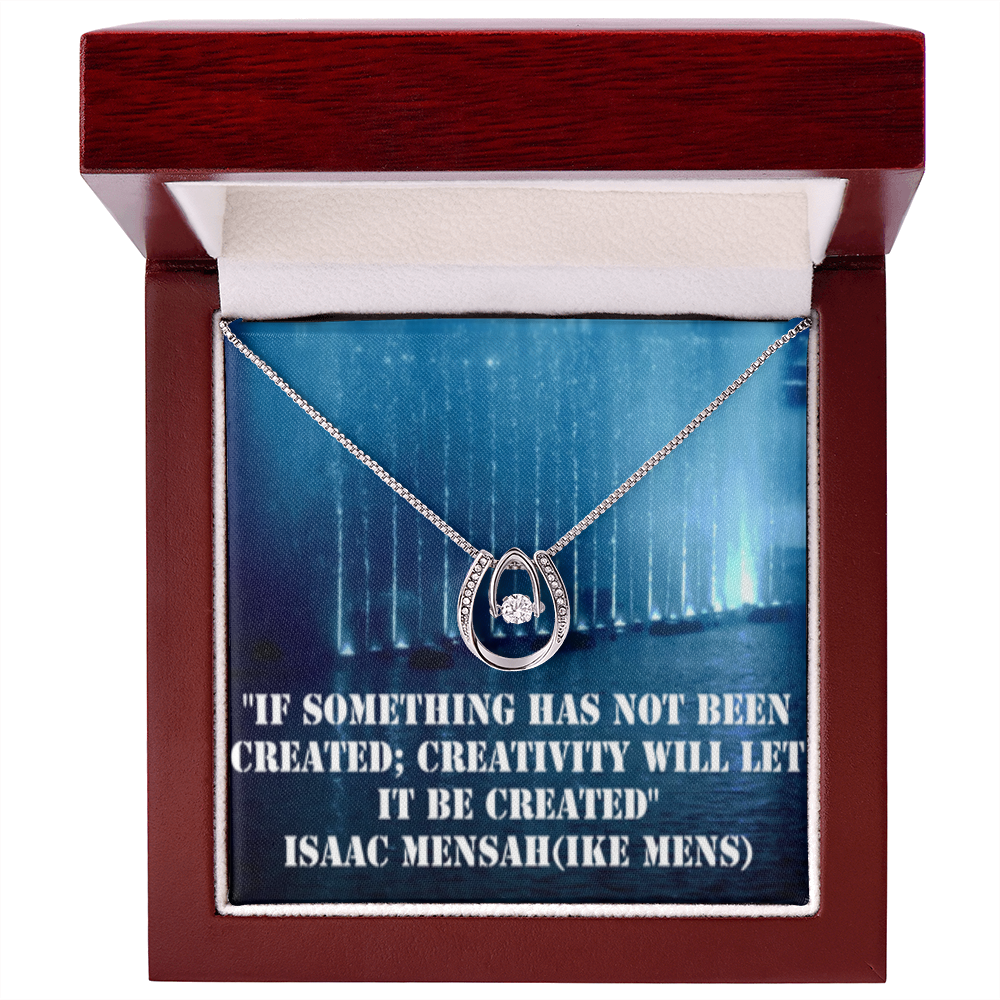 IKE MENS QUOTE LUCKY IN LOVE NECKLACE