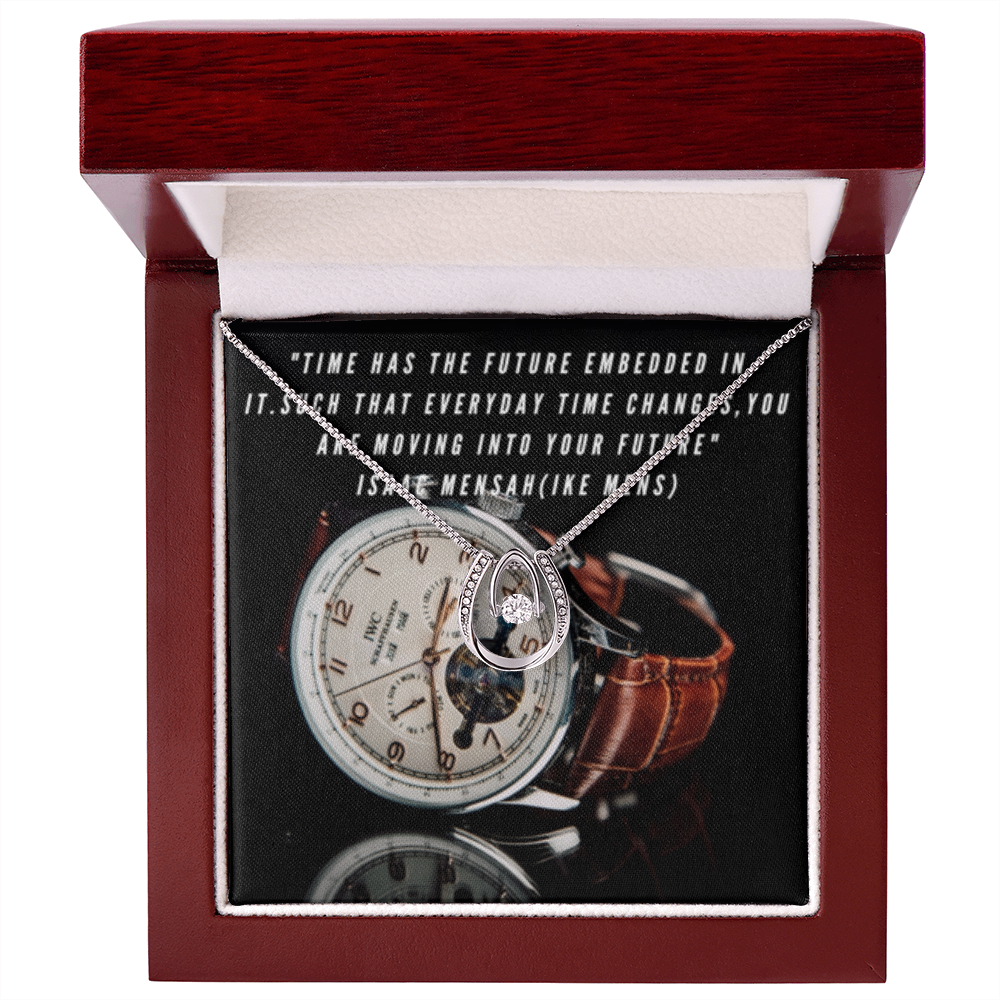 IKE MENS QUOTE LUCKY IN LOVE NECKLACE