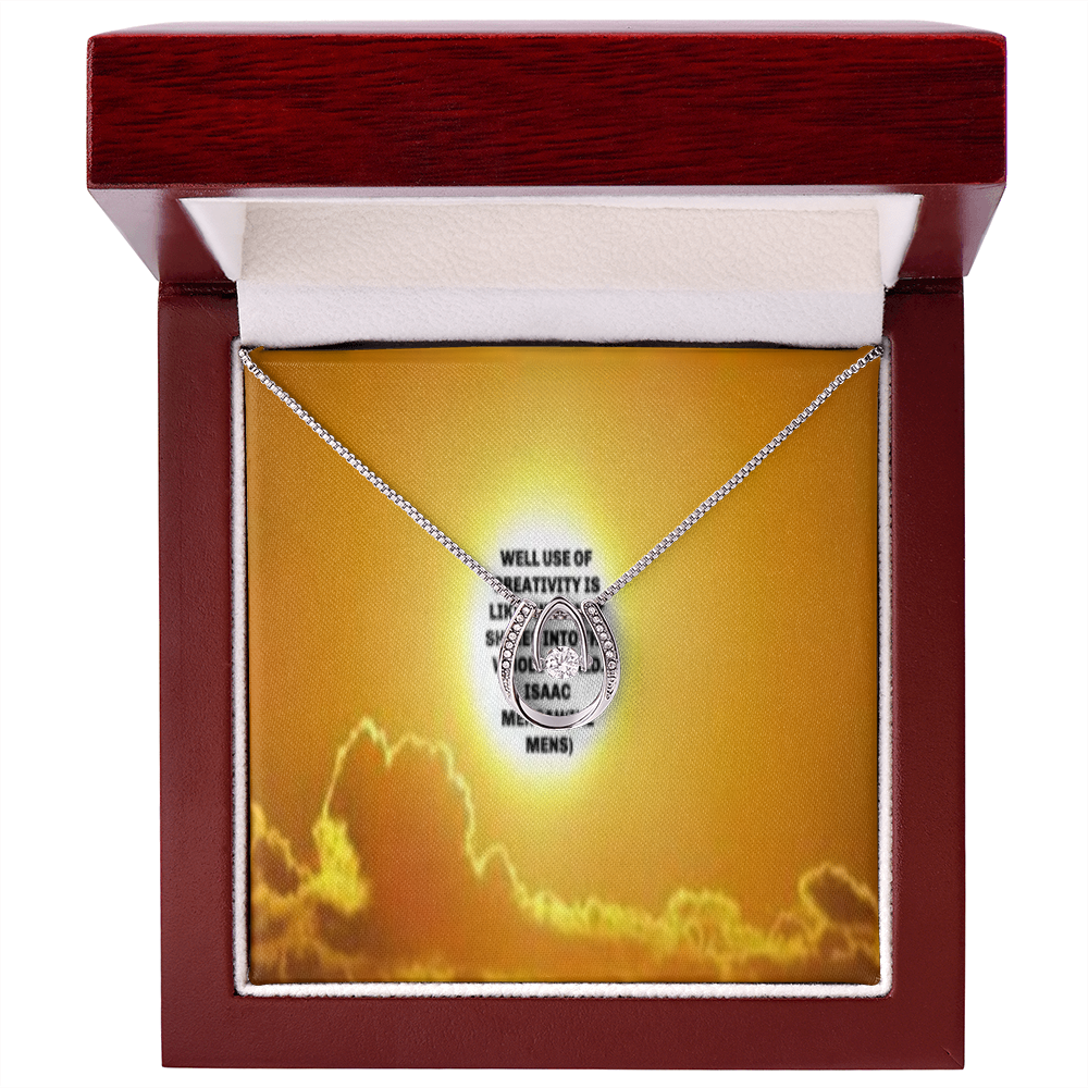 IKE MENS QUOTE LUCKY IN LOVE NECKLACE
