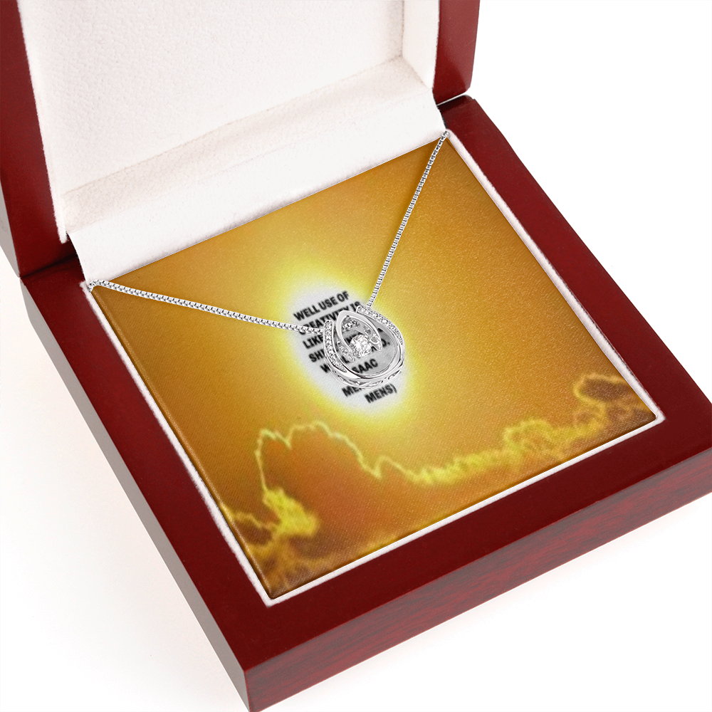IKE MENS QUOTE LUCKY IN LOVE NECKLACE