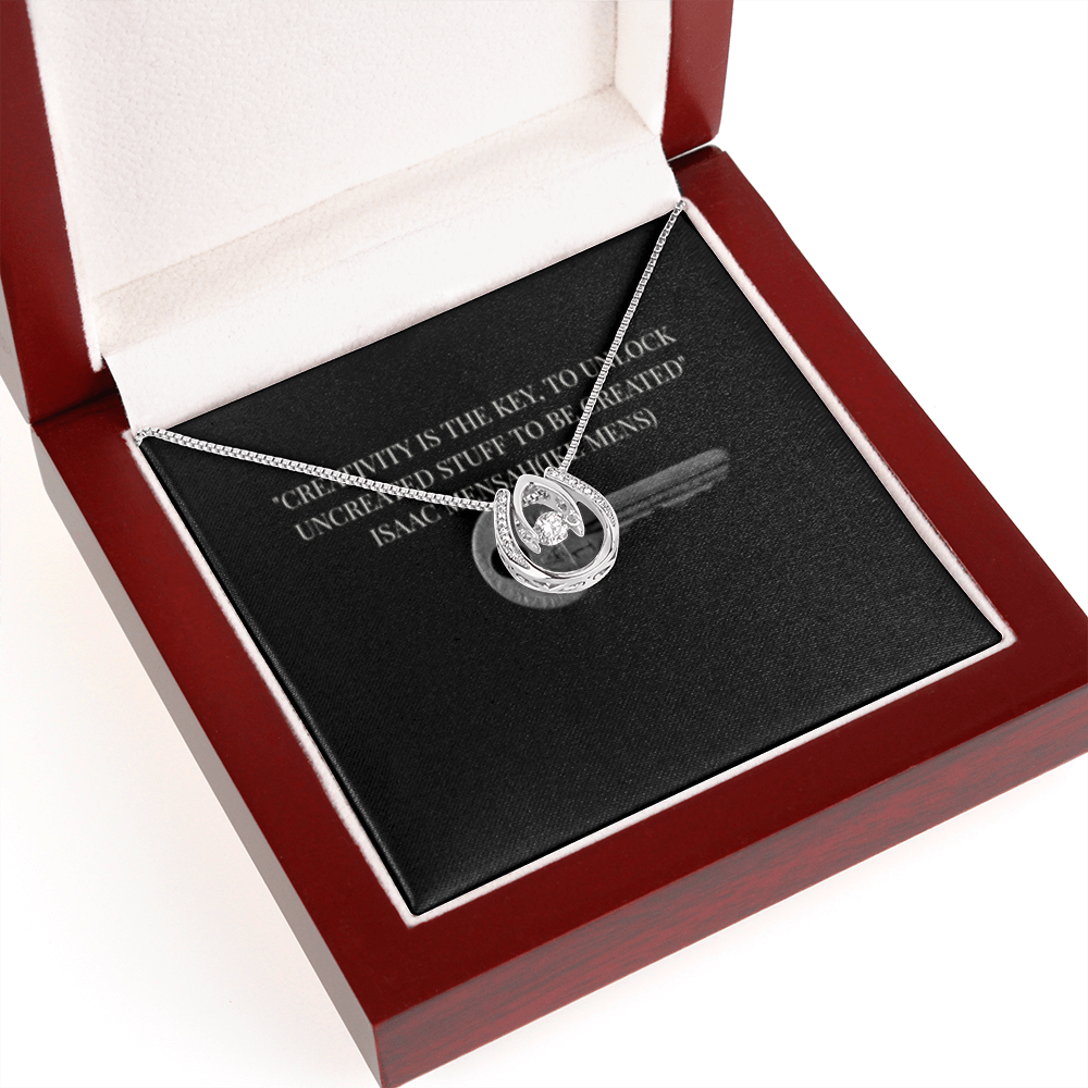 IKE MENS QUOTE LUCKY IN LOVE NECKLACE