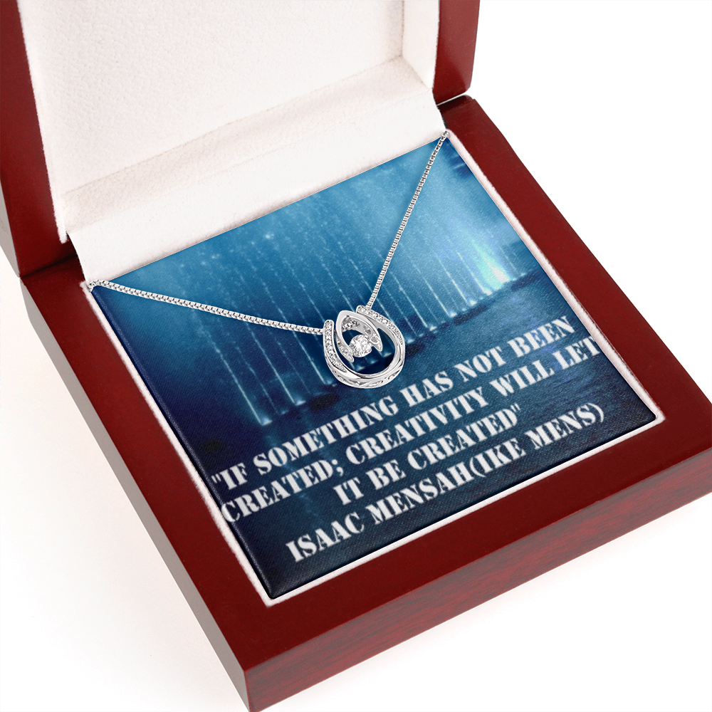 IKE MENS QUOTE LUCKY IN LOVE NECKLACE