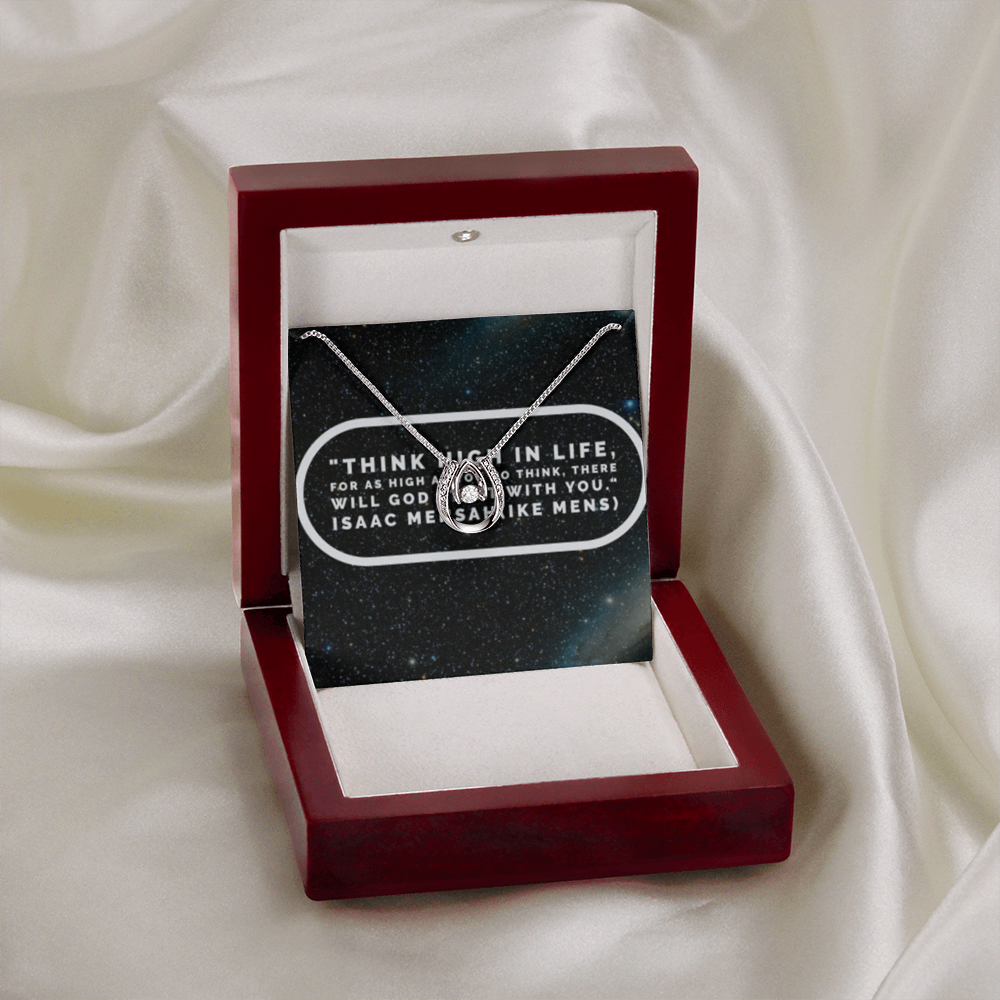 IKE MENS QUOTE LUCKY IN LOVE NECKLACE