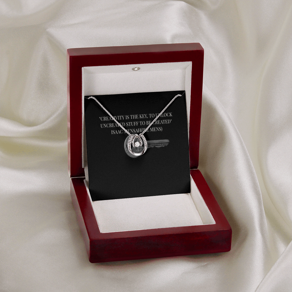 IKE MENS QUOTE LUCKY IN LOVE NECKLACE
