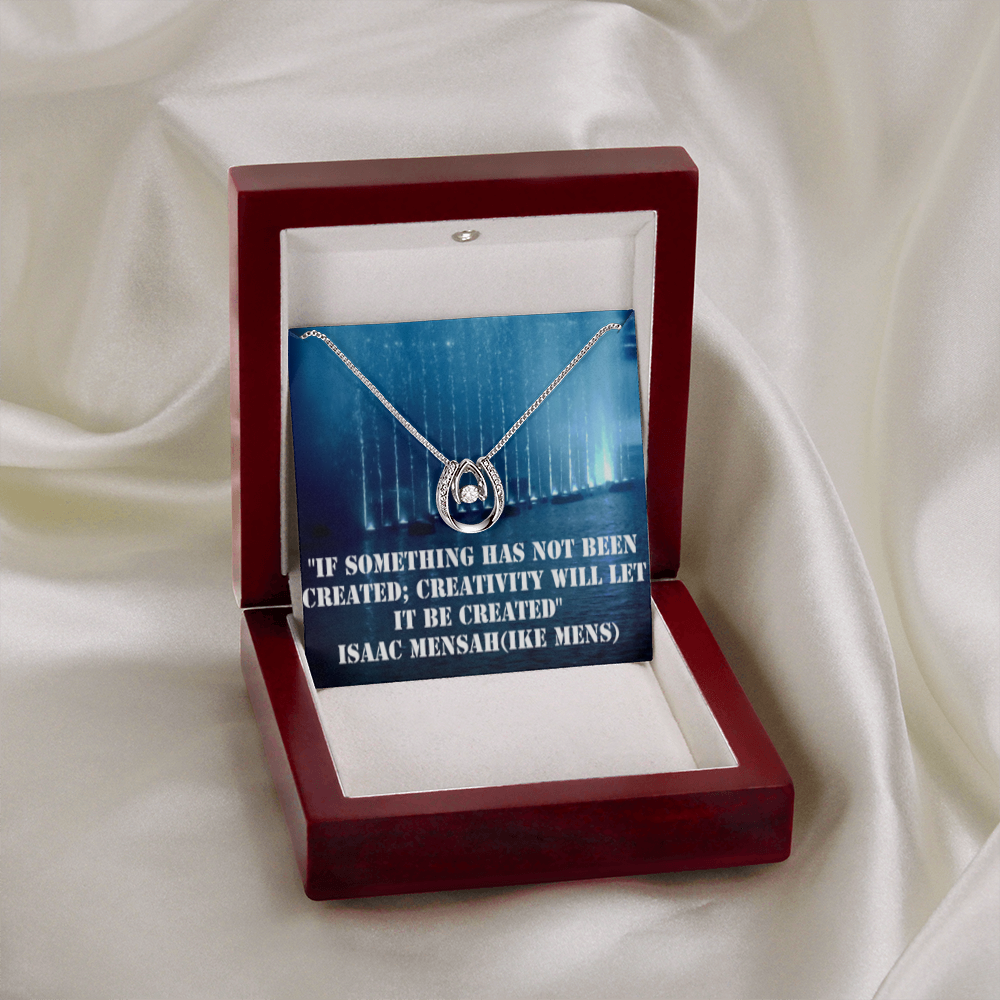 IKE MENS QUOTE LUCKY IN LOVE NECKLACE