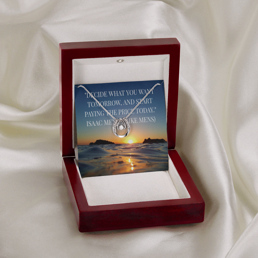 IKE MENS QUOTE LUCKY IN LOVE NECKLACE