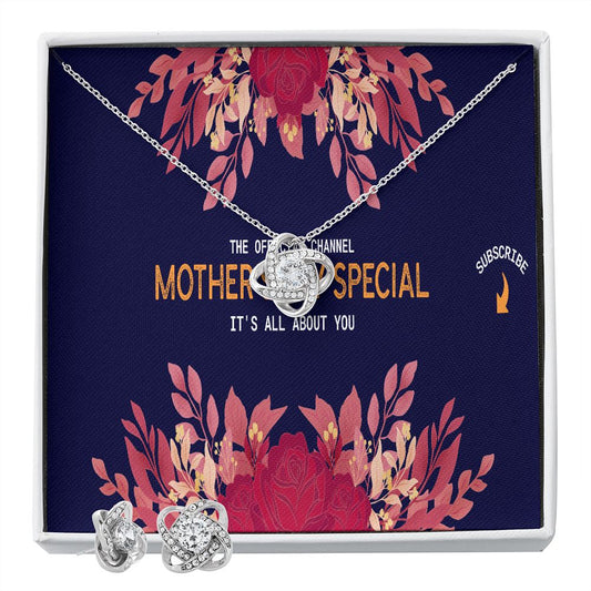Happy Mother's Day Love Knot Earring & Necklace
