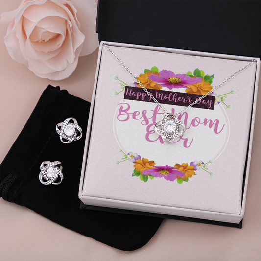 Happy Mother's Day Love Knot Earring & Necklace