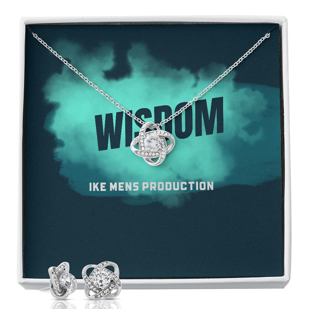 WISDOM Love Knot Earring & Necklace Set(WISDOM)