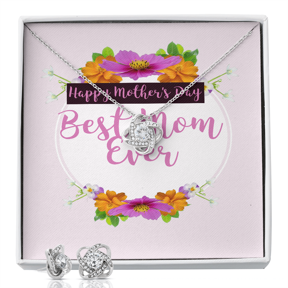 Happy Mother's Day Love Knot Earring & Necklace