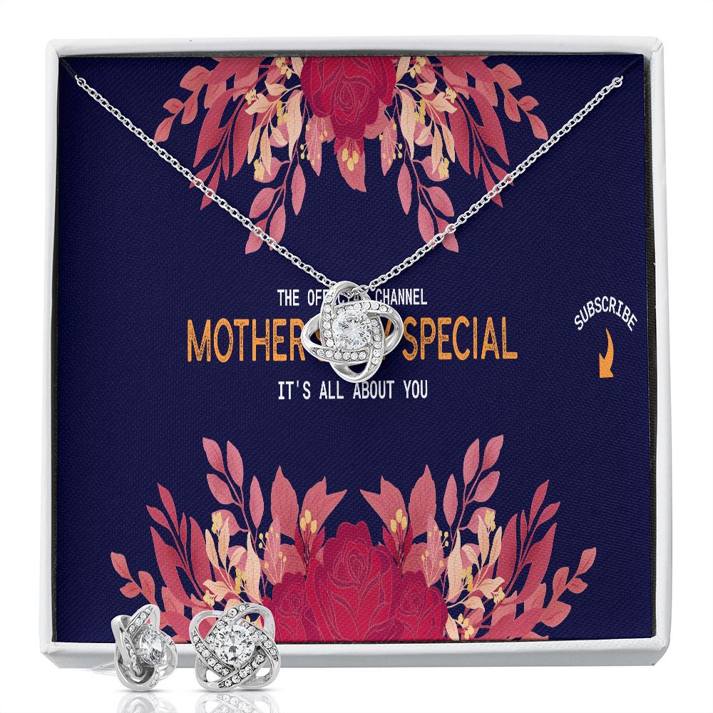 Happy Mother's Day Love Knot Earring & Necklace