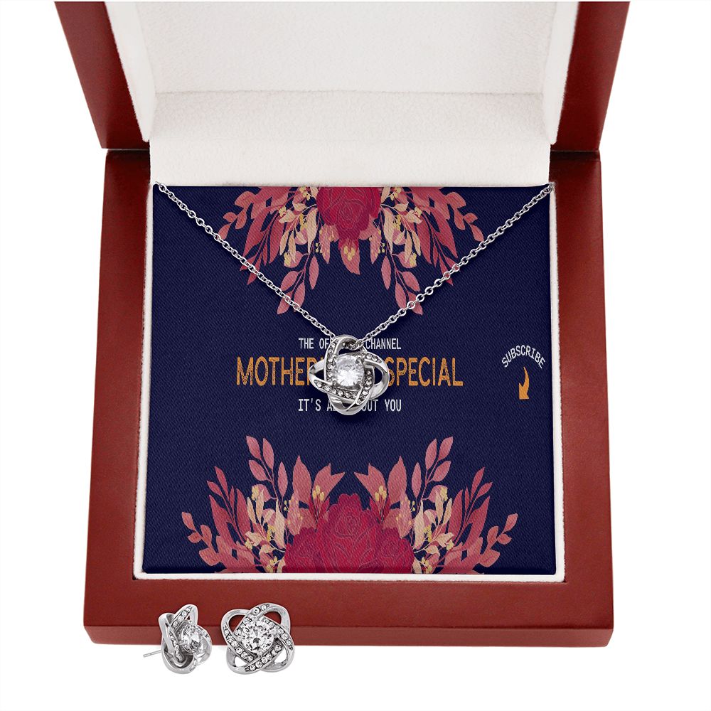 Happy Mother's Day Love Knot Earring & Necklace