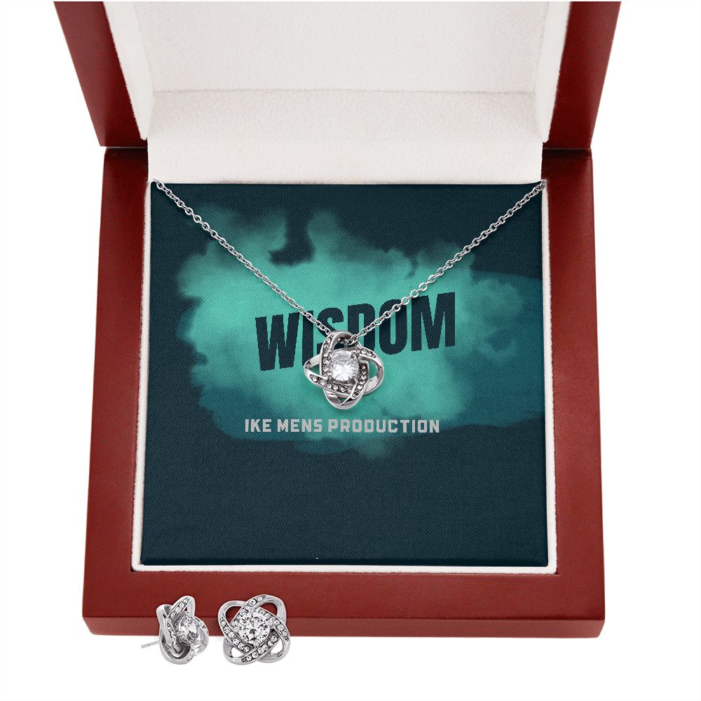 WISDOM Love Knot Earring & Necklace Set(WISDOM)