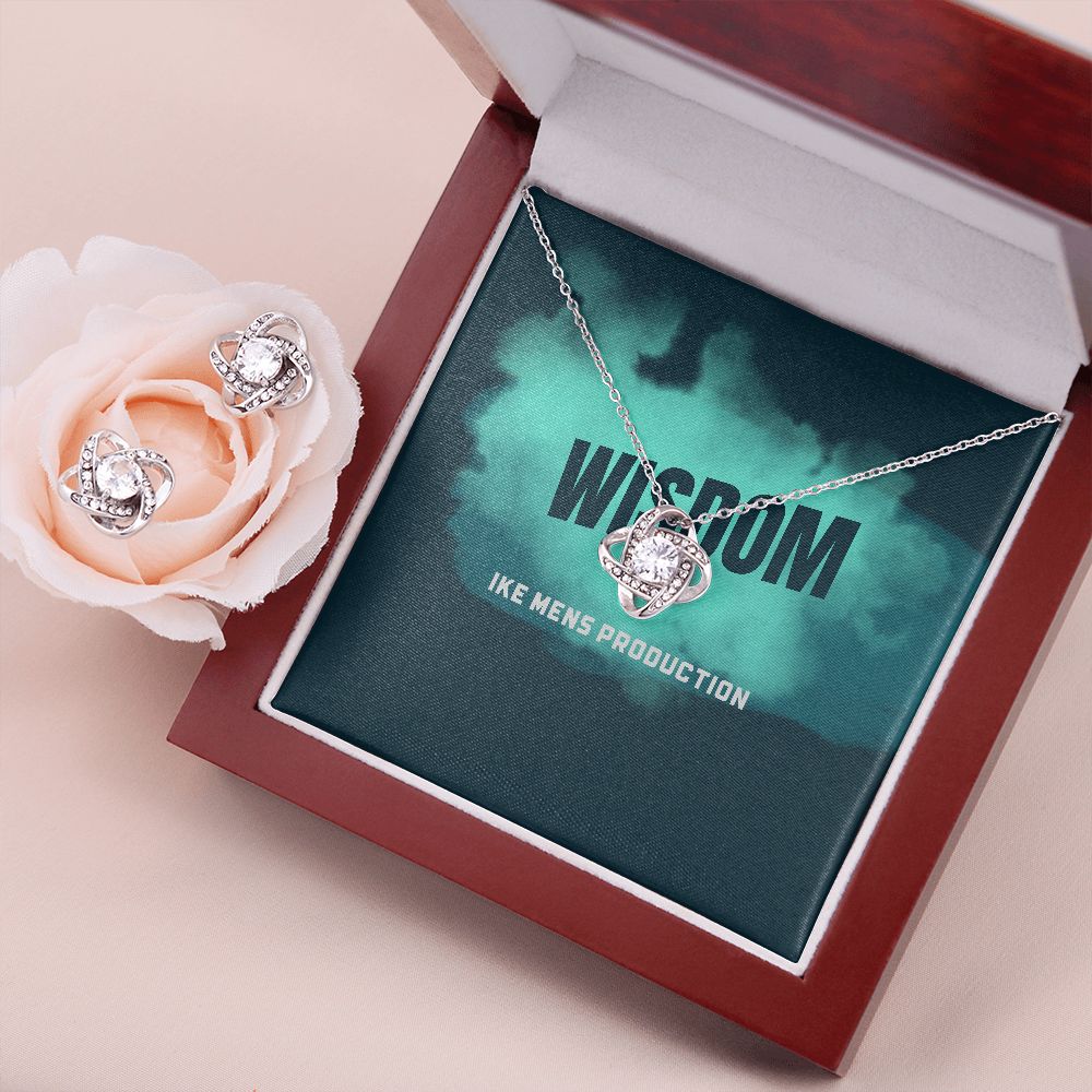 WISDOM Love Knot Earring & Necklace Set(WISDOM)