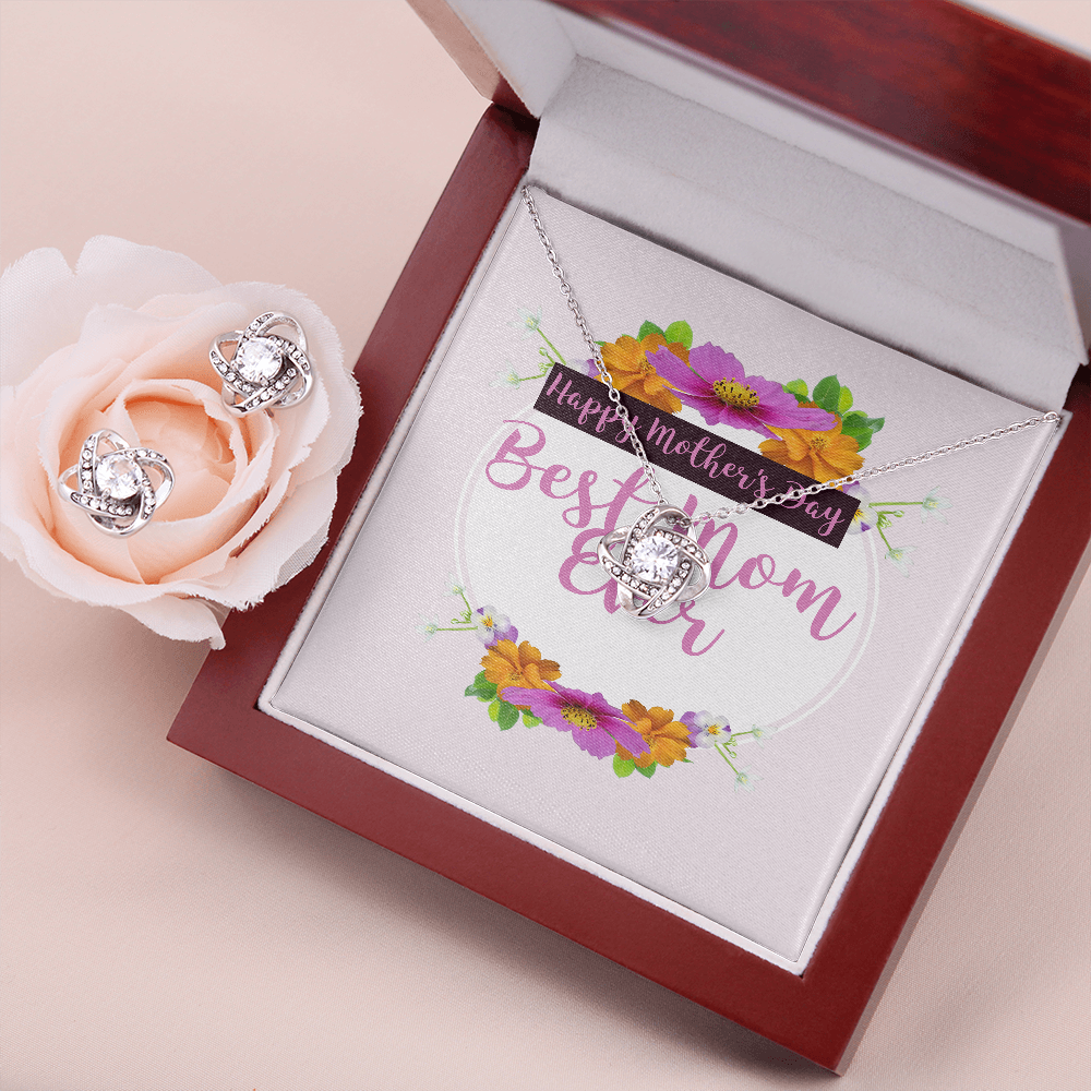 Happy Mother's Day Love Knot Earring & Necklace