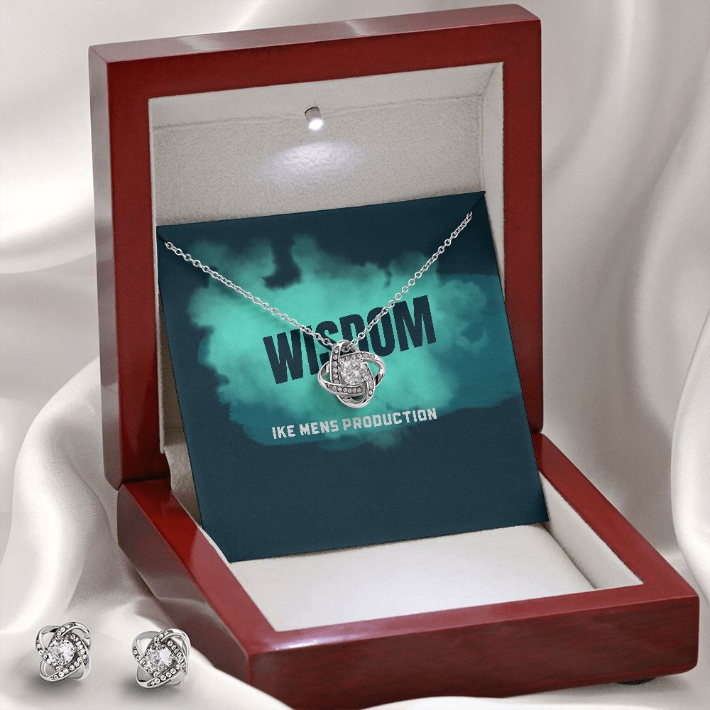 WISDOM Love Knot Earring & Necklace Set(WISDOM)