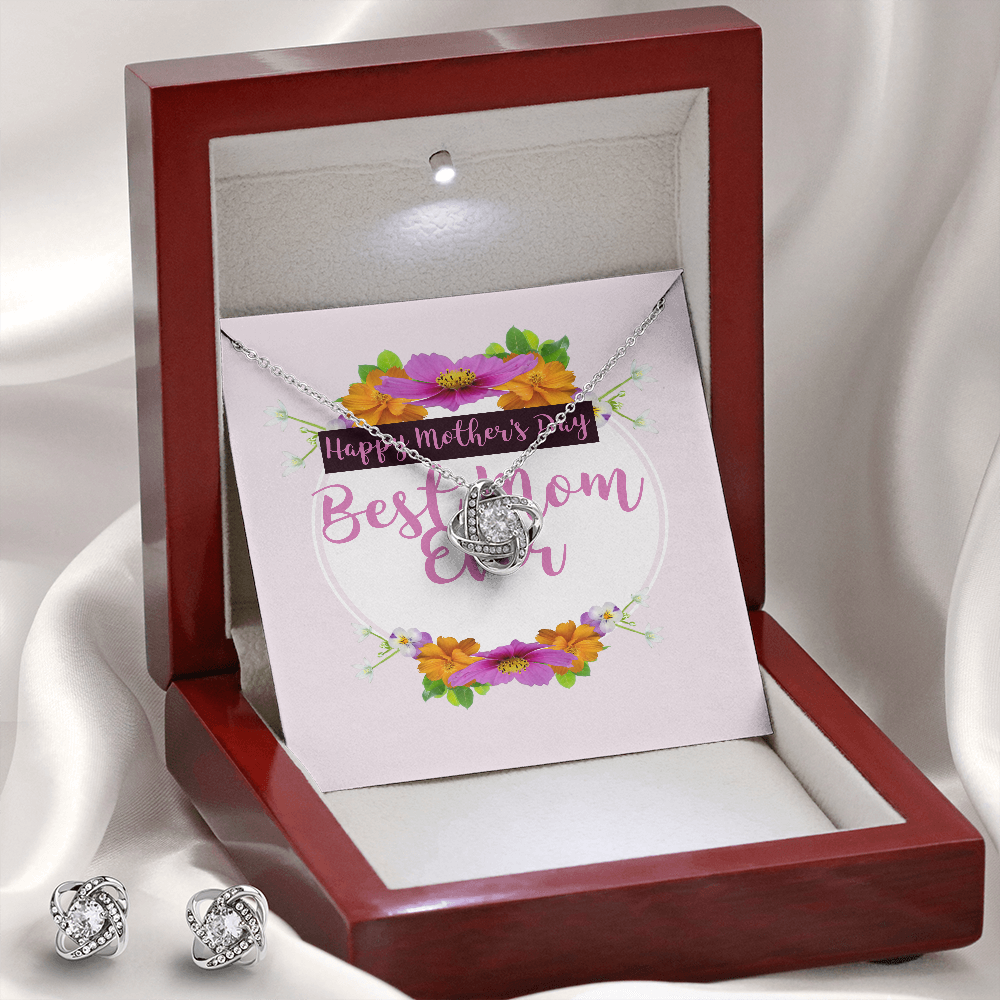 Happy Mother's Day Love Knot Earring & Necklace