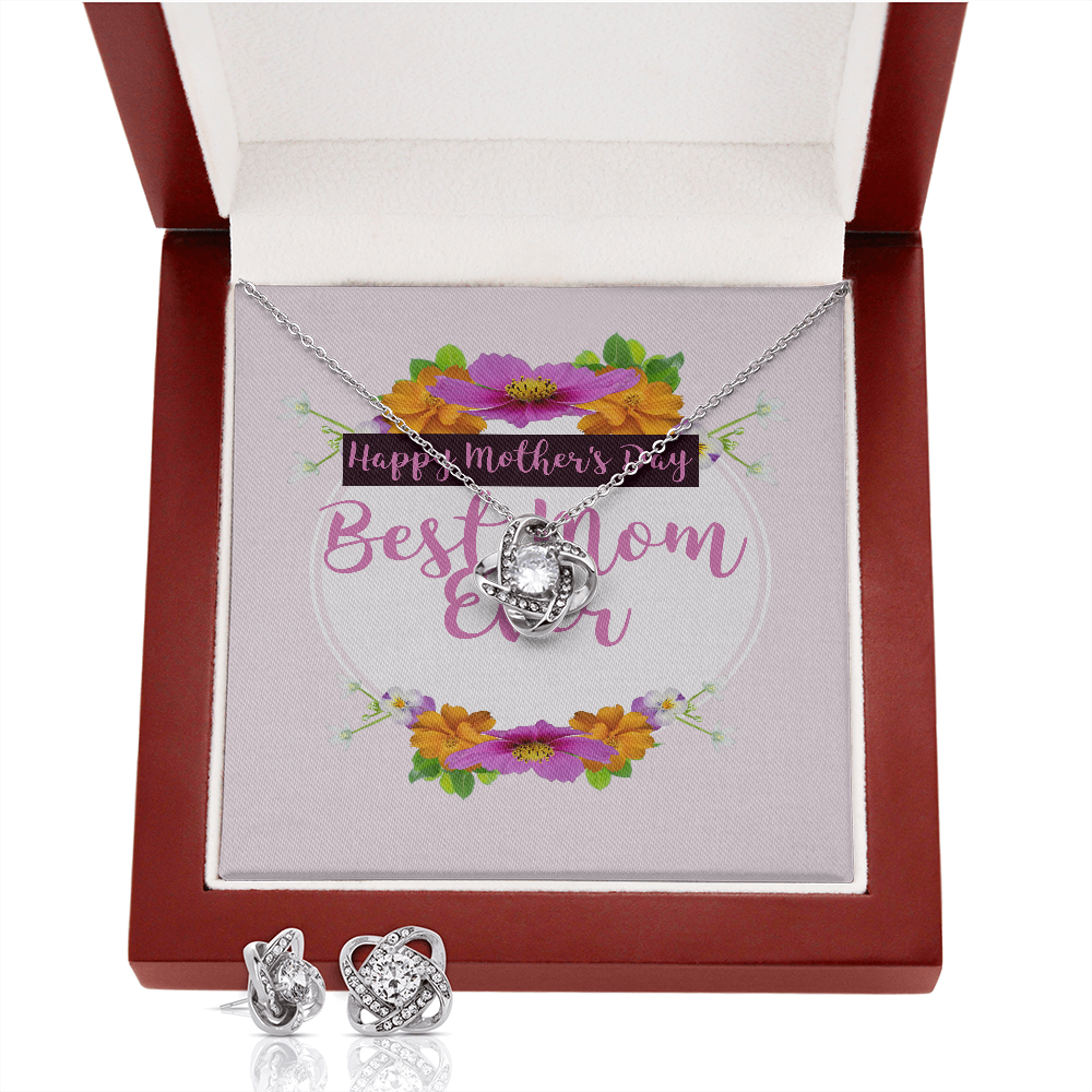 Happy Mother's Day Love Knot Earring & Necklace