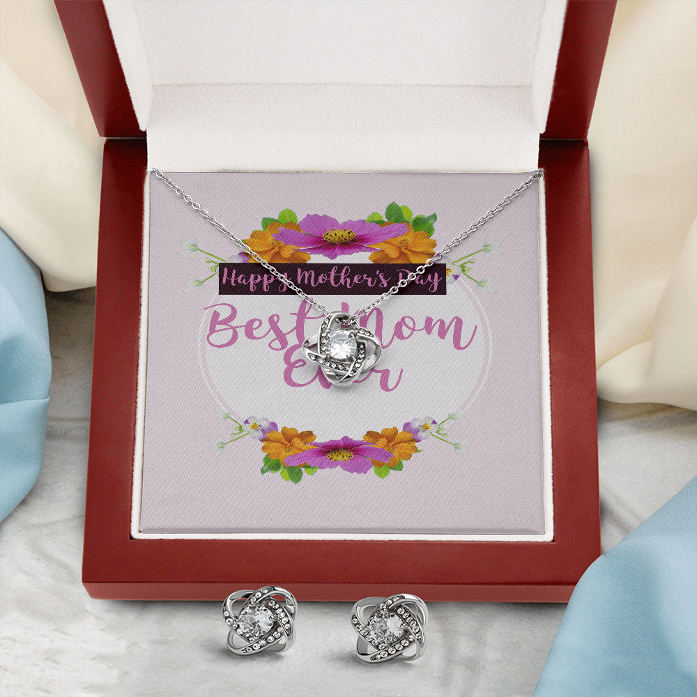 Happy Mother's Day Love Knot Earring & Necklace