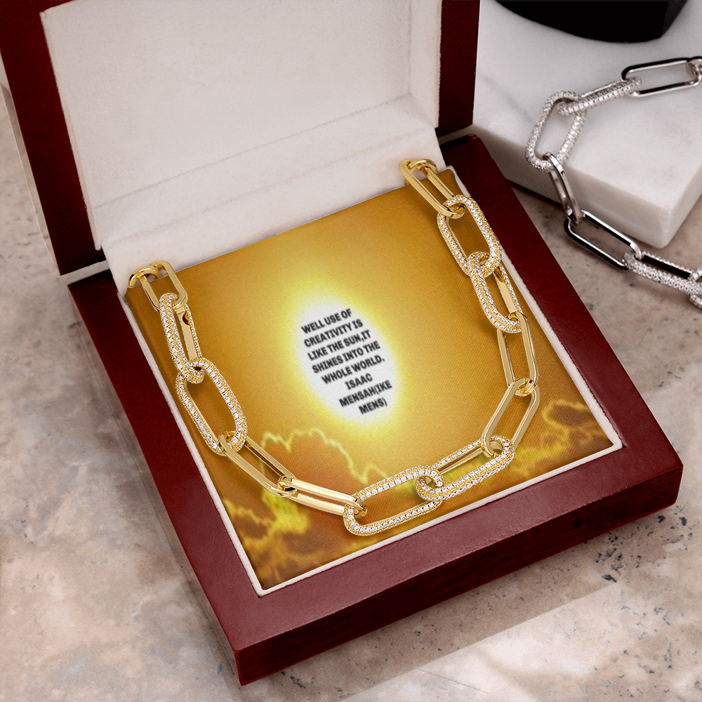 IKE MENS Quote Forever Linked Necklace