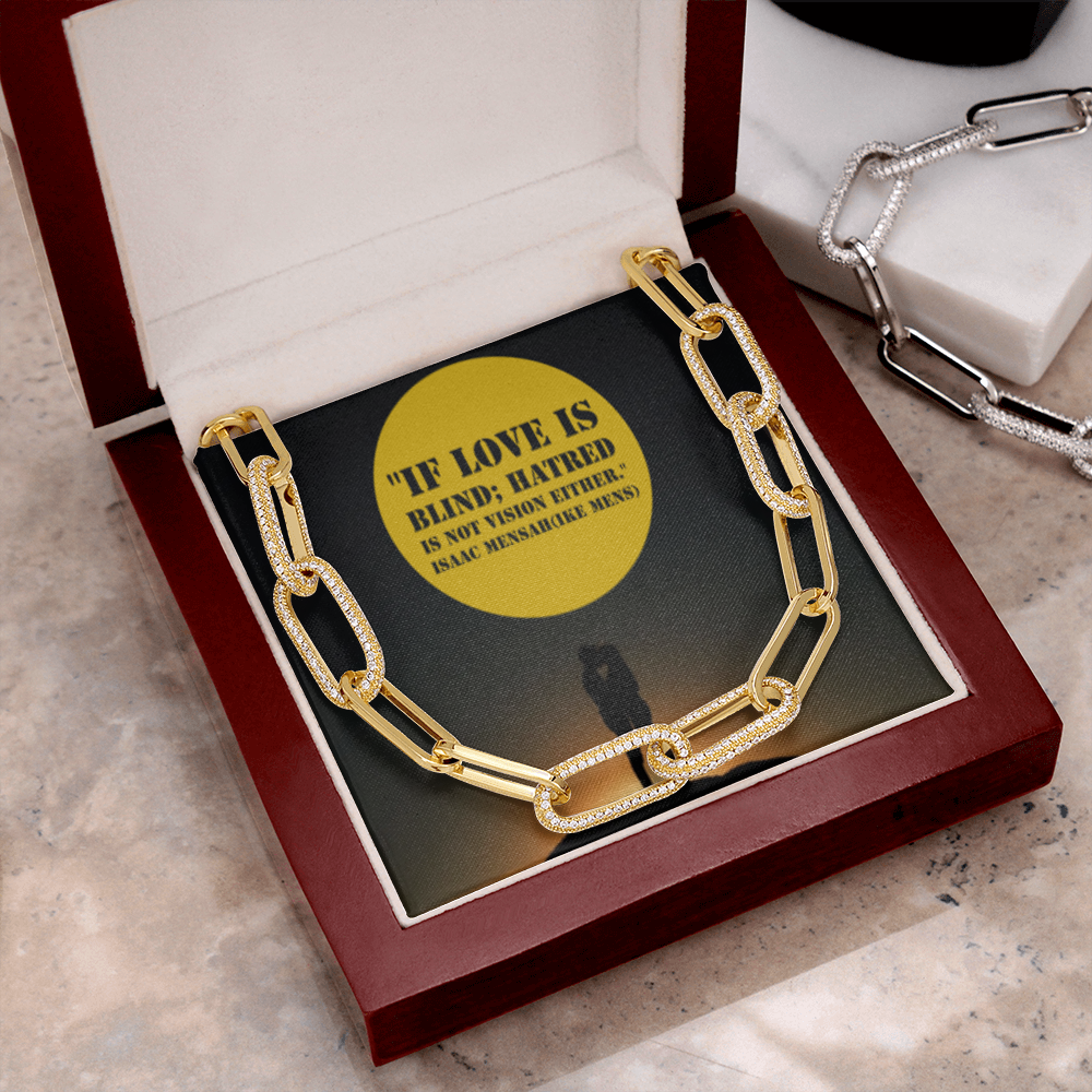 IKE MENS Quote Forever Linked Necklace