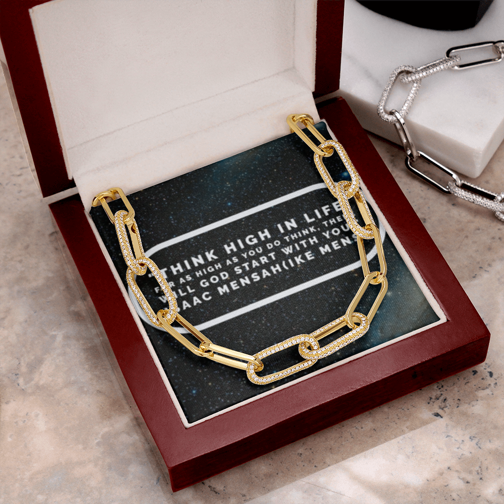 IKE MENS Quote Forever Linked Chain