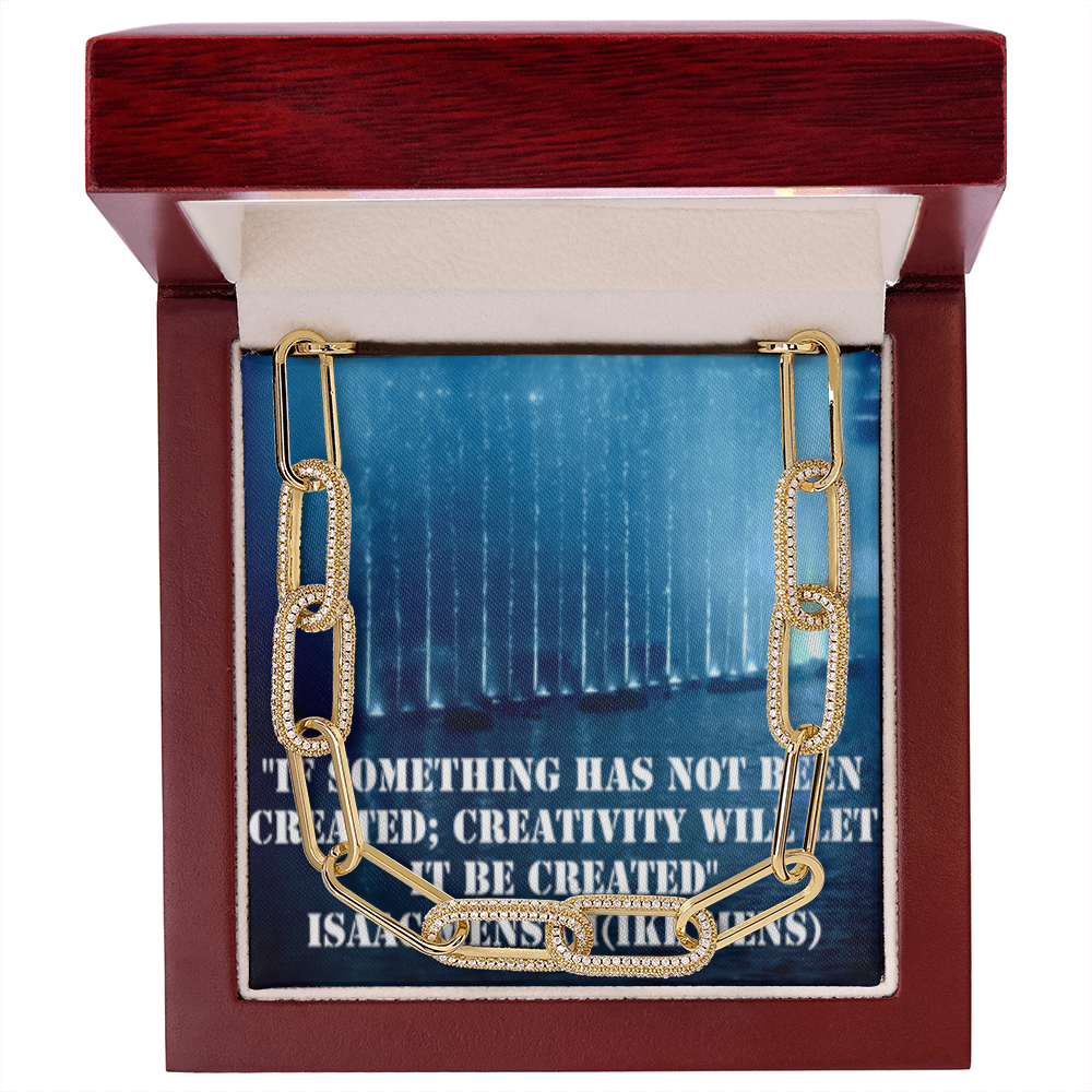 IKE MENS Quote Forever Linked Necklace