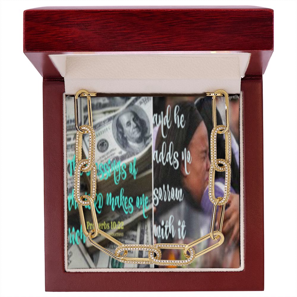 IKE MENS SCRIPTURE COLLAGE FOREVER LINKED NECKLACE