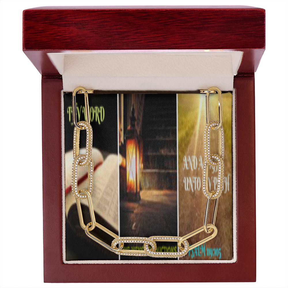 IKE MENS SCRIPTURE COLLAGE FOREVER LINKED NECKLACE