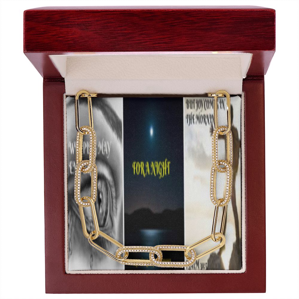 IKE MENS SCRIPTURE COLLAGE FOREVER LINKED NECKLACE