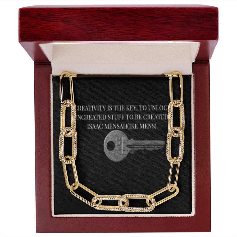 IKE MENS Quote Forever Linked Necklace