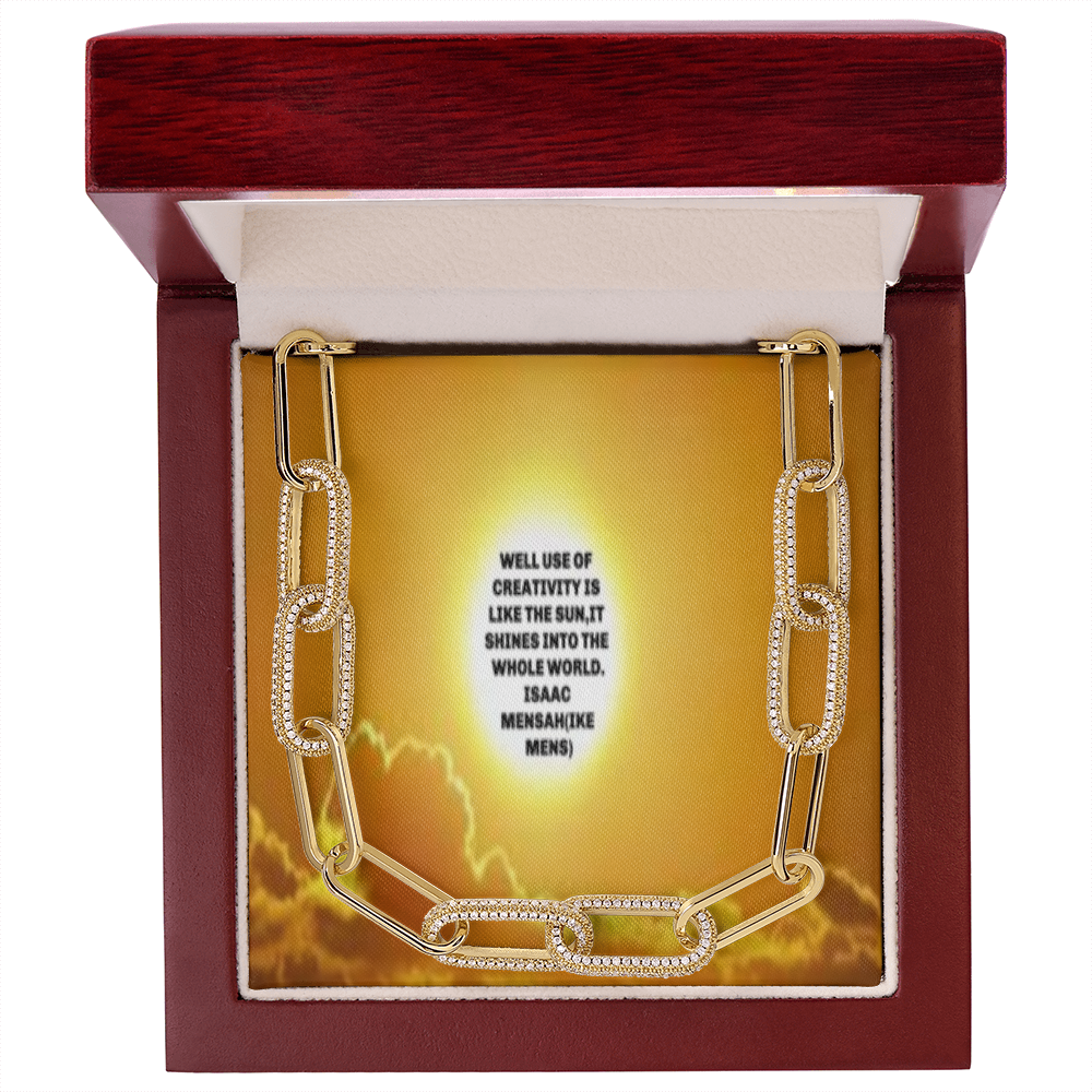 IKE MENS Quote Forever Linked Necklace