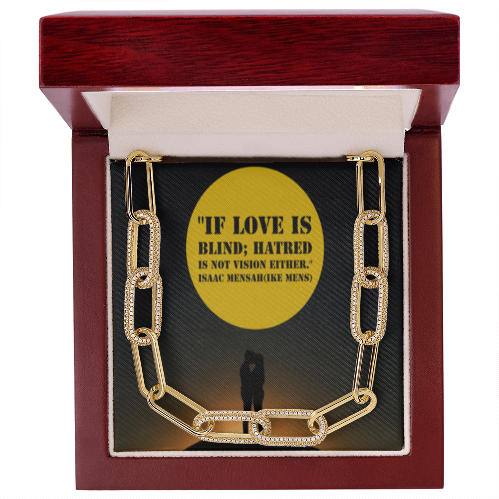 IKE MENS Quote Forever Linked Necklace