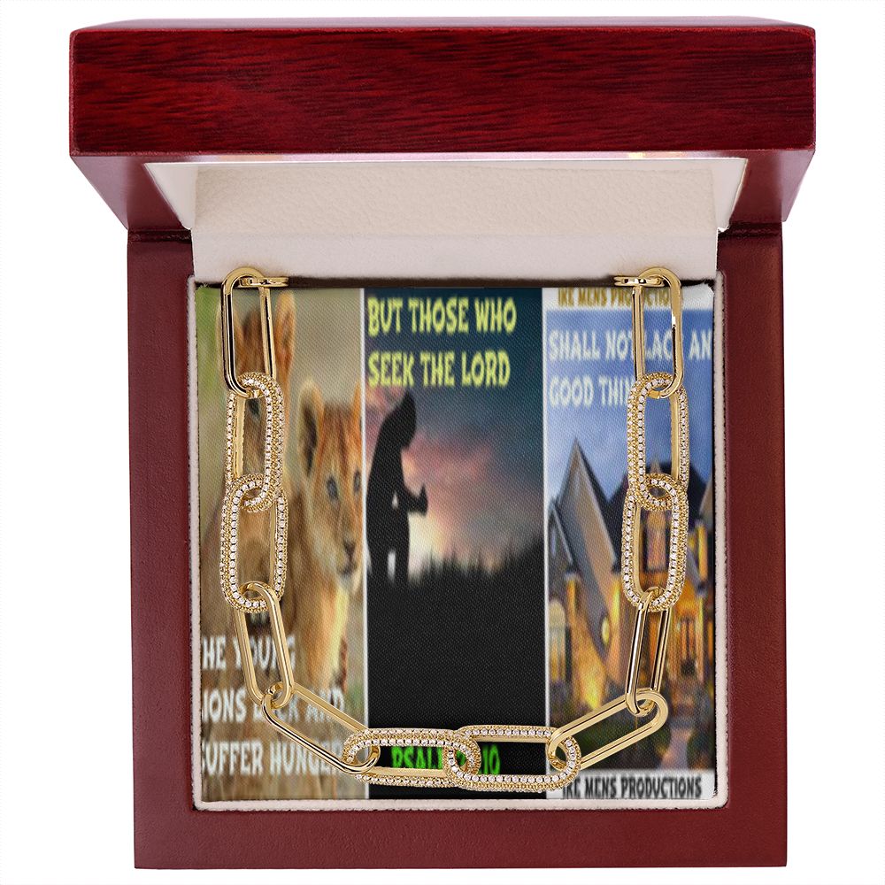 IKE MENS SCRIPTURE COLLAGE FOREVER LINKED NECKLACE