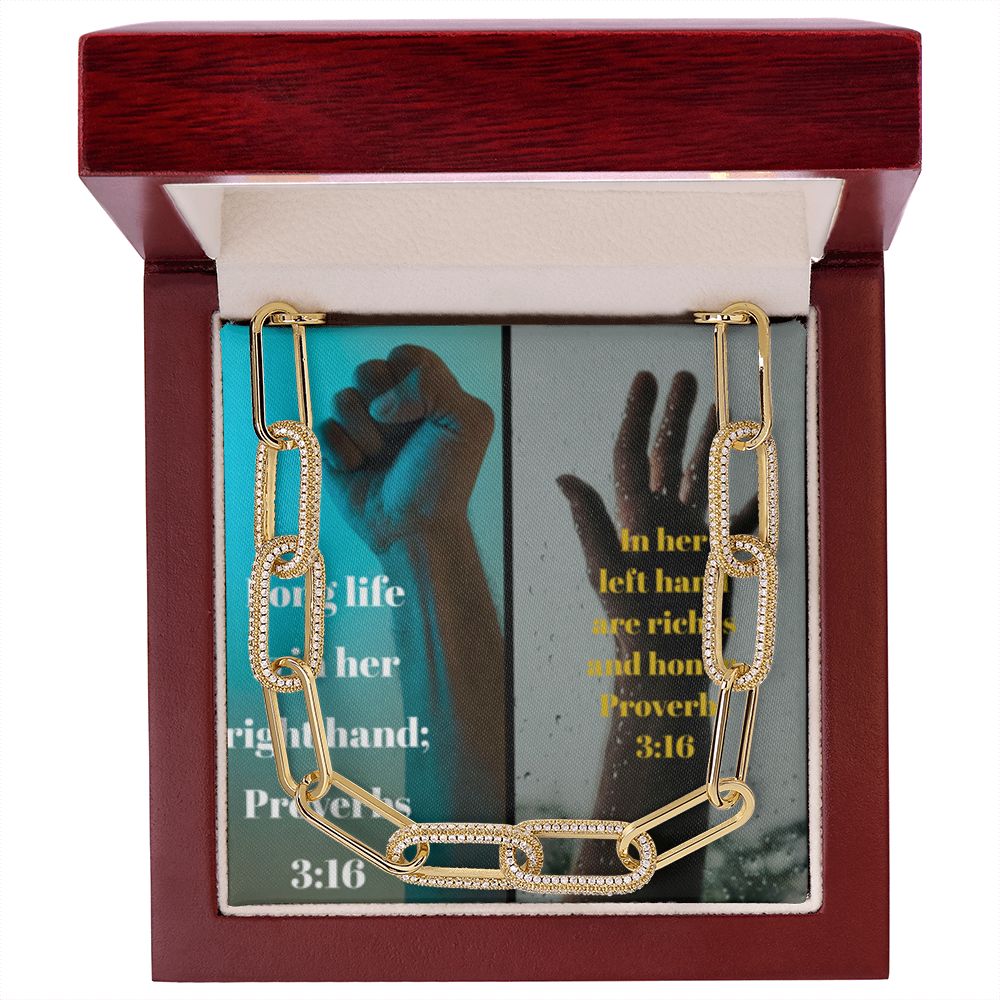 IKE MENS SCRIPTURE COLLAGE FOREVER LINKED NECKLACE