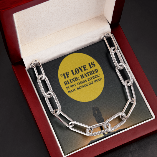 IKE MENS Quote Forever Linked Necklace