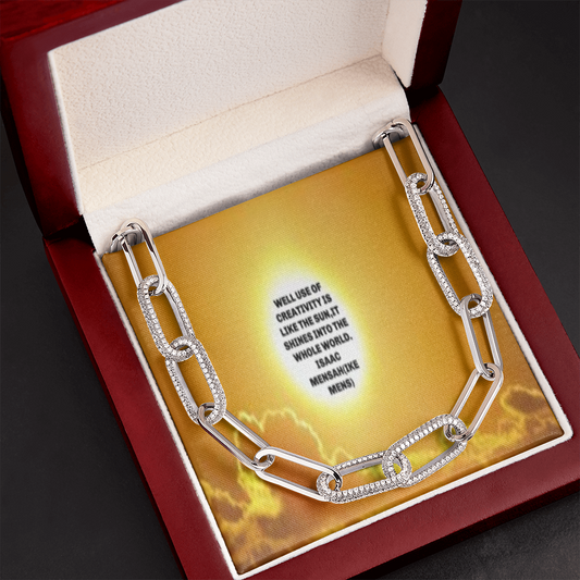 IKE MENS Quote Forever Linked Necklace