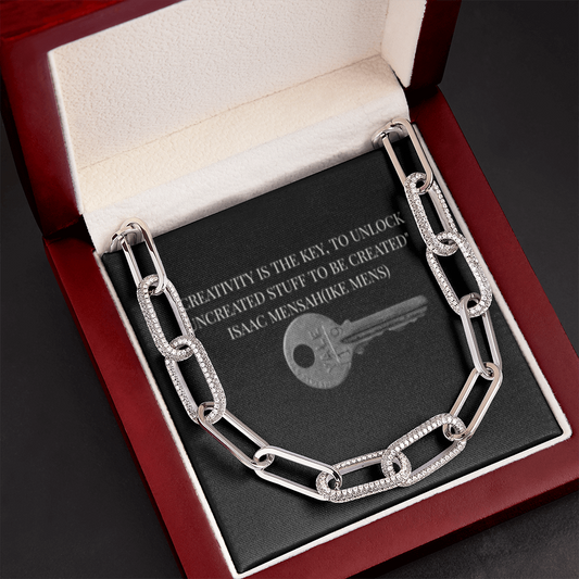 IKE MENS Quote Forever Linked Necklace