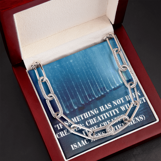 IKE MENS Quote Forever Linked Necklace