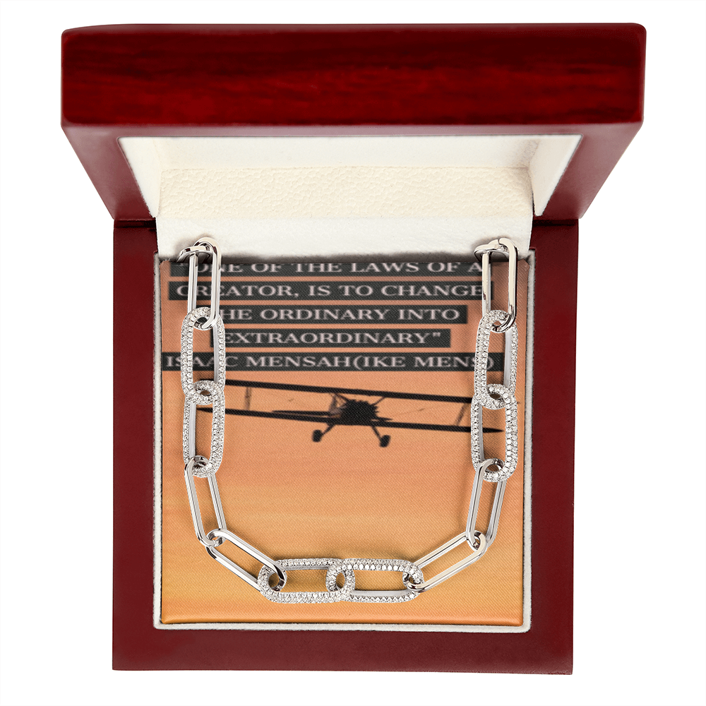 IKE MENS Quote  The Forever Linked Necklace