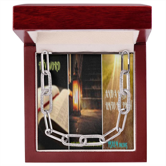 IKE MENS SCRIPTURE COLLAGE FOREVER LINKED NECKLACE