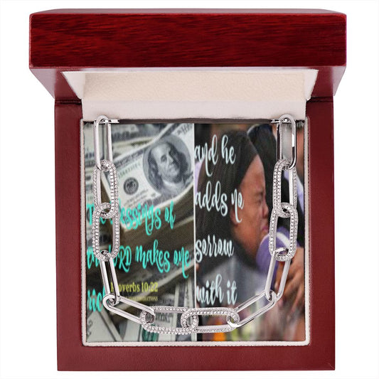 IKE MENS SCRIPTURE COLLAGE FOREVER LINKED NECKLACE