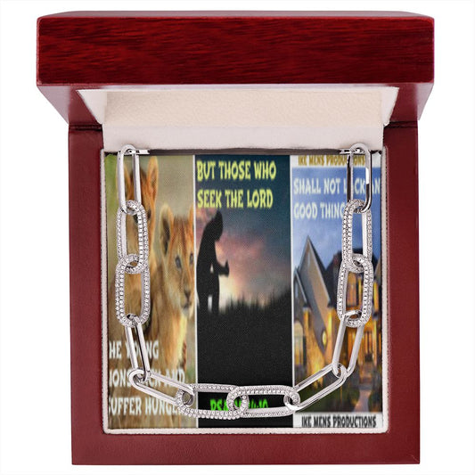IKE MENS SCRIPTURE COLLAGE FOREVER LINKED NECKLACE