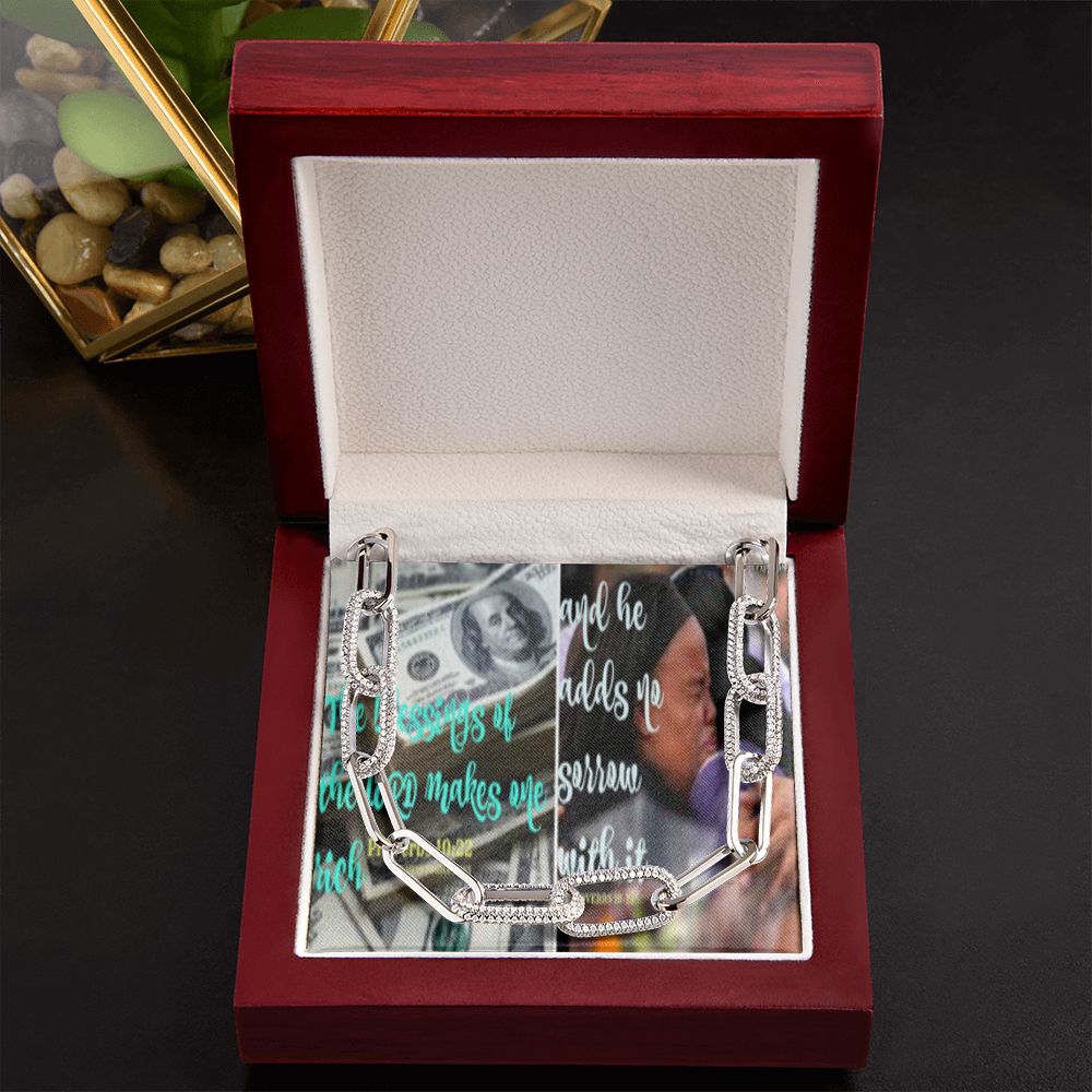 IKE MENS SCRIPTURE COLLAGE FOREVER LINKED NECKLACE