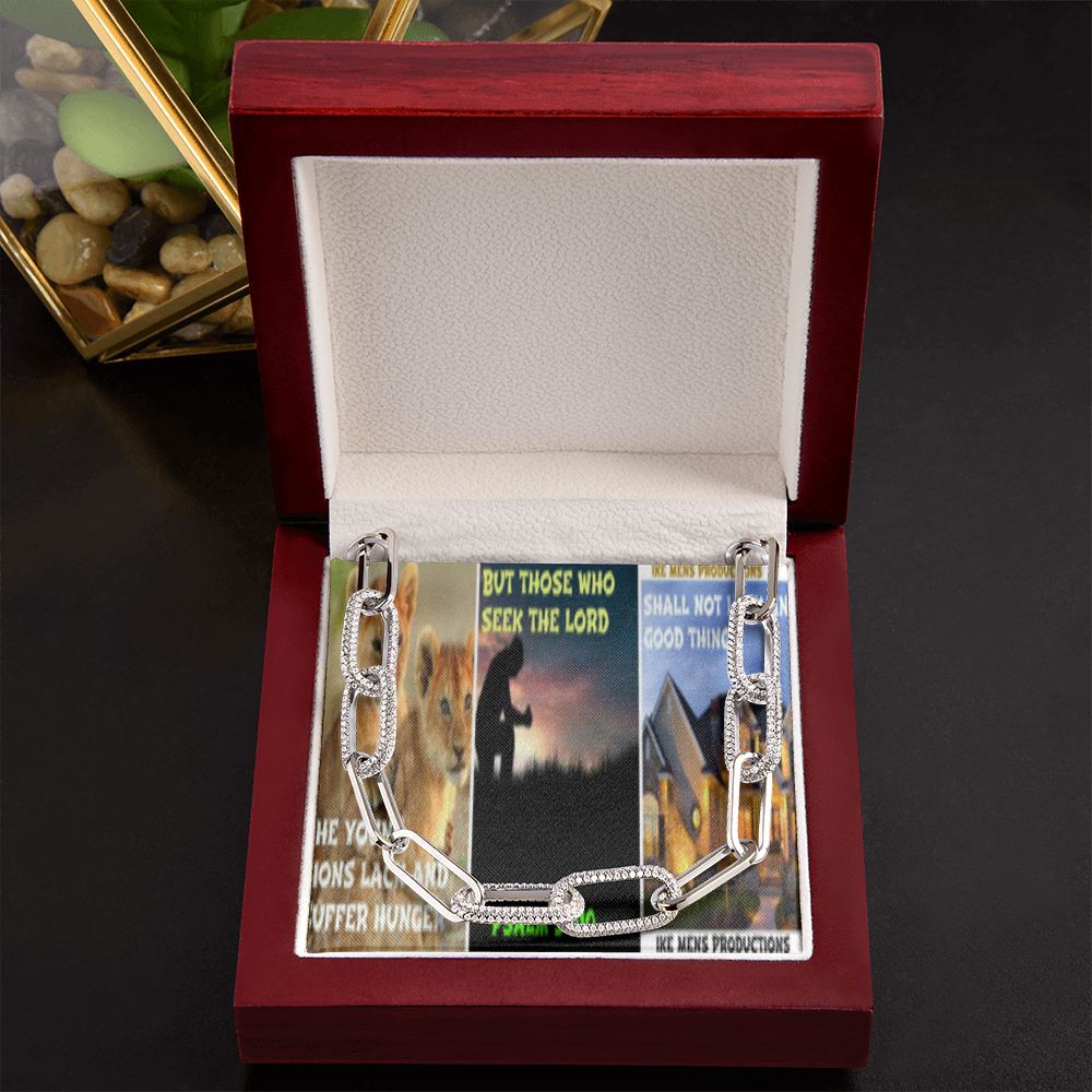 IKE MENS SCRIPTURE COLLAGE FOREVER LINKED NECKLACE