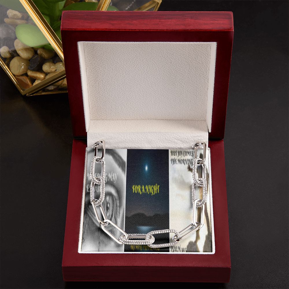 IKE MENS SCRIPTURE COLLAGE FOREVER LINKED NECKLACE