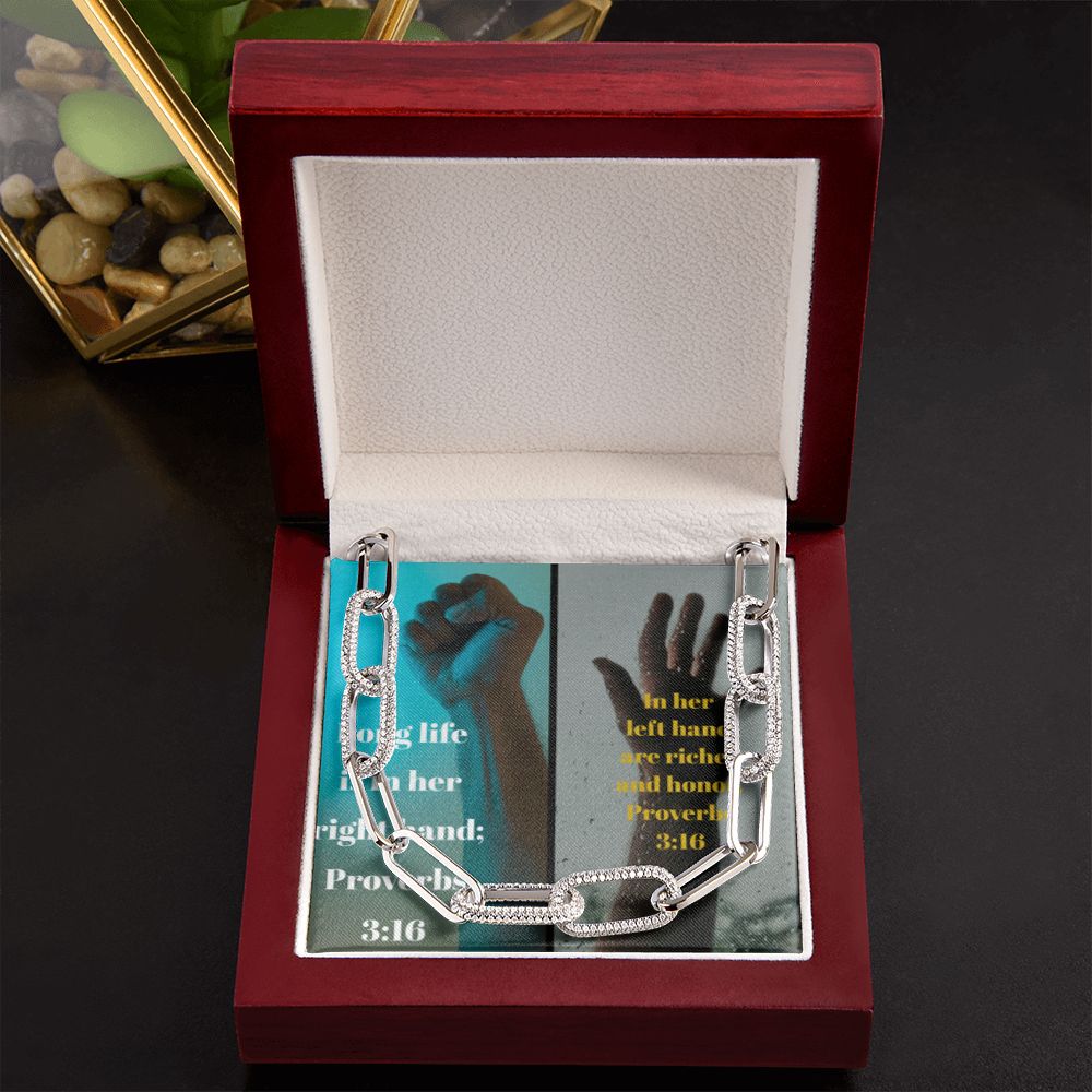 IKE MENS SCRIPTURE COLLAGE FOREVER LINKED NECKLACE