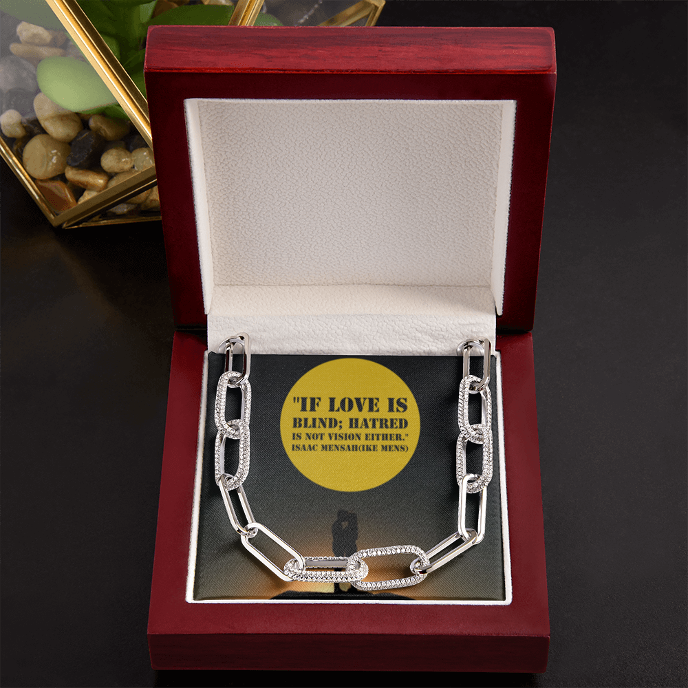 IKE MENS Quote Forever Linked Necklace