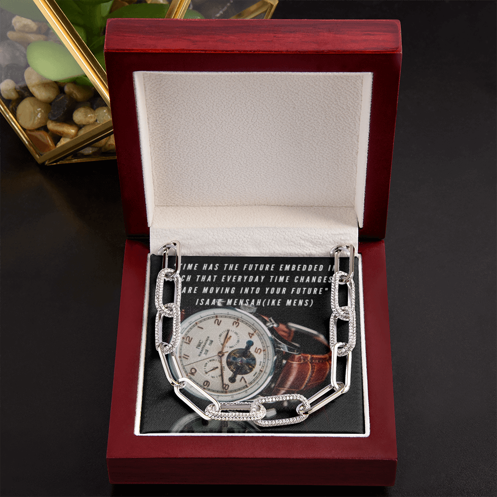 IKE MENS Quote Forever Link Necklace